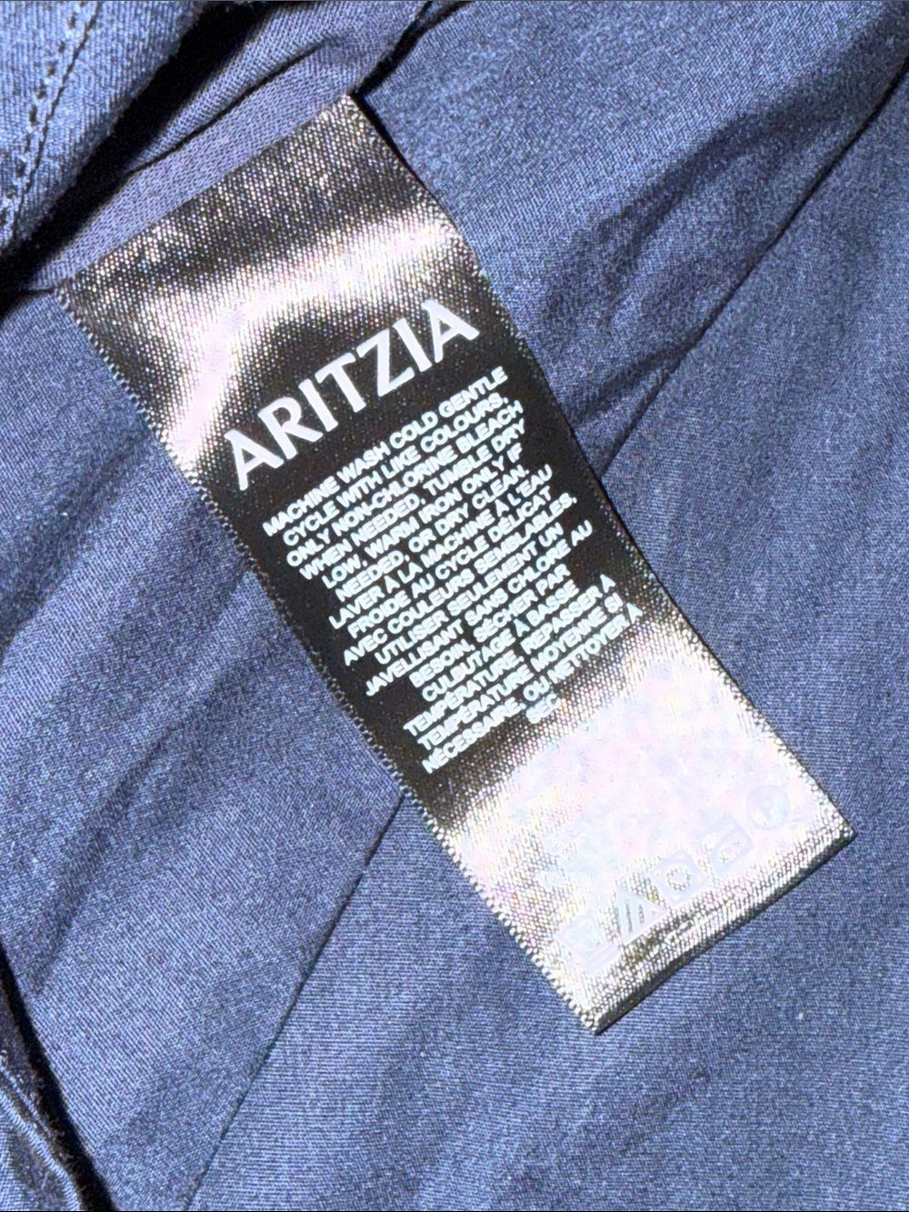 Aritzia Babaton Navy Spaghetti-Strap Mini Dress - Picture 4 of 5